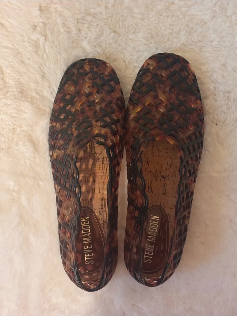 Steve Madden Brown Jelly Flats